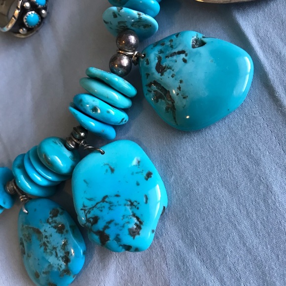 SOLD Native American Sleeping Beauty Turquoise - Picture 2 of 8
